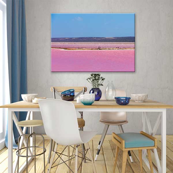 Pembe Göl Ufku Fotoğraf Sanatı Kanvas Tablo 13553