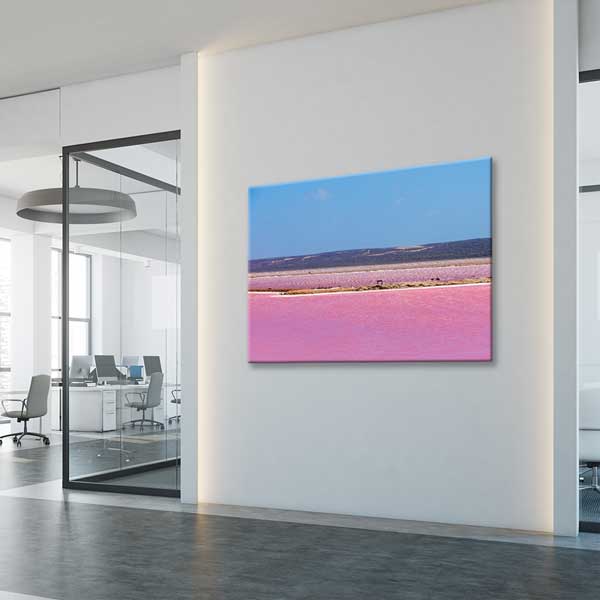 Pembe Göl Ufku Fotoğraf Sanatı Kanvas Tablo 13553