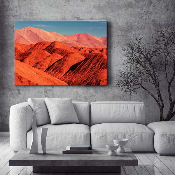 Güney Amerika Kızıl Dağ Manzarası Kanvas Tablo 13556