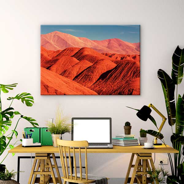Güney Amerika Kızıl Dağ Manzarası Kanvas Tablo 13556