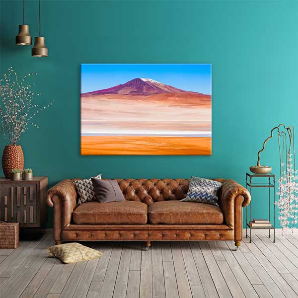 Çöl Zirvesi Minimal Dağ Manzarası Kanvas Tablo 13562