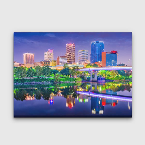 Gece Şehir Yansımaları Kanvas Tablo 13563