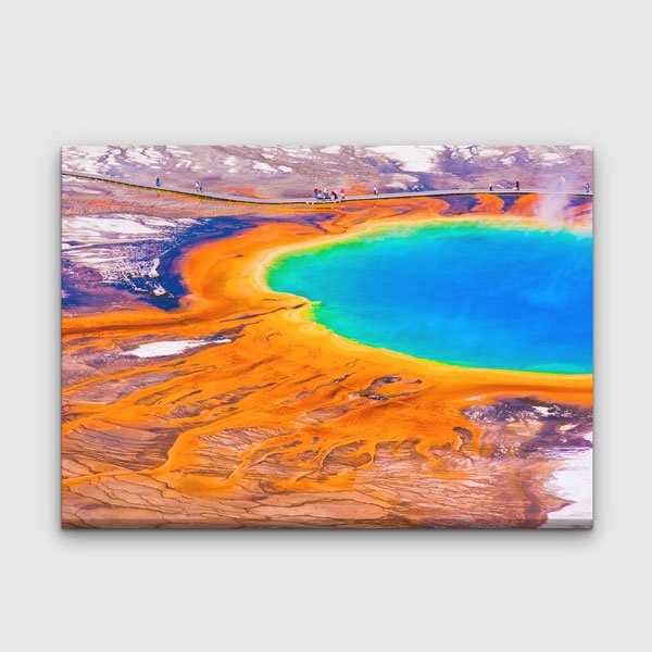 Renkli Termal Göl ve Volkanik Doğa Manzarası Kanvas Tablo 13585