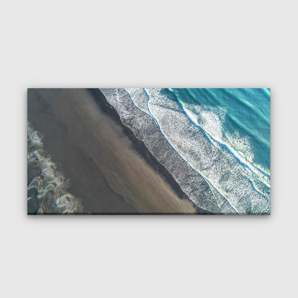 Kuş Bakışı Okyanus Dalgaları Kıyı Manzarası Kanvas Tablo – 13689