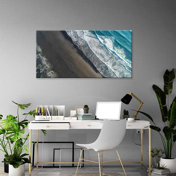 interior-wall-art-13689-02 Kuş Bakışı Okyanus Dalgaları Kıyı Manzarası Kanvas Tablo – 13689