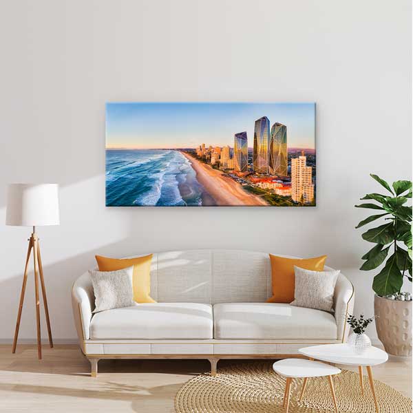 Sahil Şehri ve Deniz Manzarası Fotoğraf Sanatı Kanvas Tablo – 13753