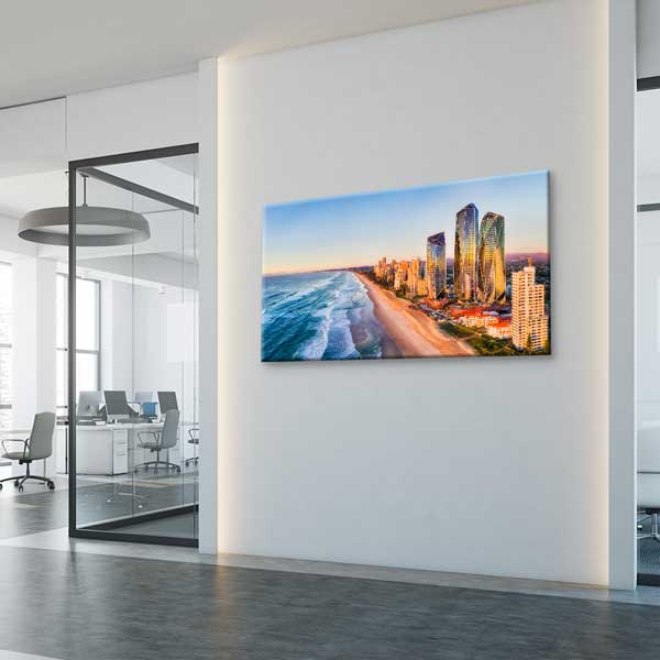 Sahil Şehri ve Deniz Manzarası Fotoğraf Sanatı Kanvas Tablo – 13753