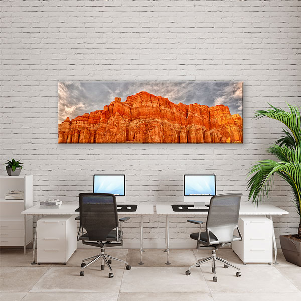 interior-wall-art-13812-03 Kızıl Kaya Formasyonları Çöl Panoraması Duvar Tablosu 13812