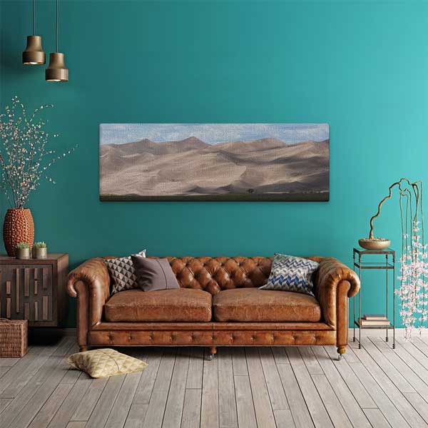 Sessiz Kum Tepeleri Panoramik Çöl Manzarası Duvar Tablosu 13831