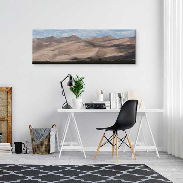 Sessiz Kum Tepeleri Panoramik Çöl Manzarası Duvar Tablosu 13831
