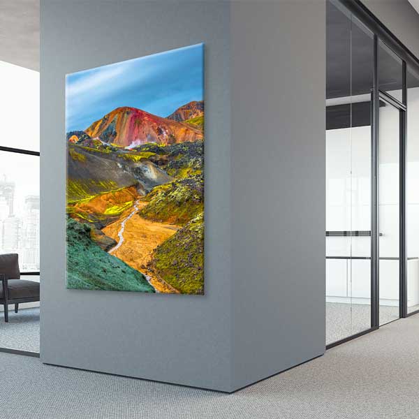 interior-wall-art-13843-02 Renkli Volkanik Dağ Manzarası Kanvas Tablo 13843