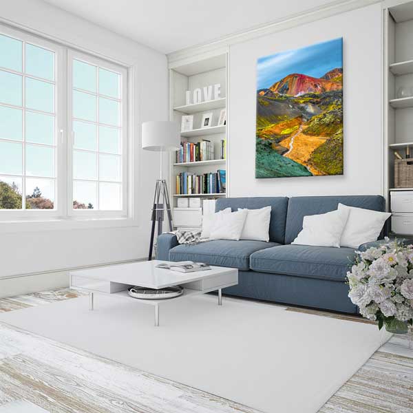 interior-wall-art-13843-03 Renkli Volkanik Dağ Manzarası Kanvas Tablo 13843