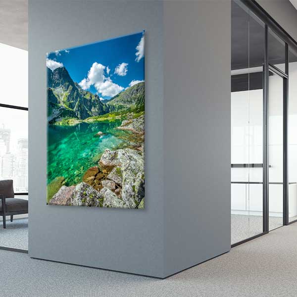 Turkuaz Dağ Gölü Manzara Kanvas Tablo 13845