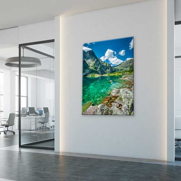 Turkuaz Dağ Gölü Manzara Kanvas Tablo 13845