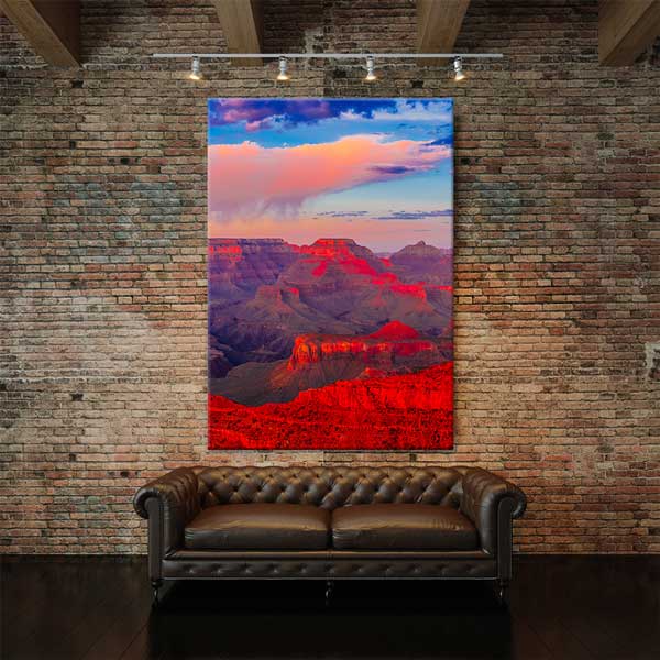 Gün Batımında Kızıl Kanyon Manzarası Kanvas Tablo 13860
