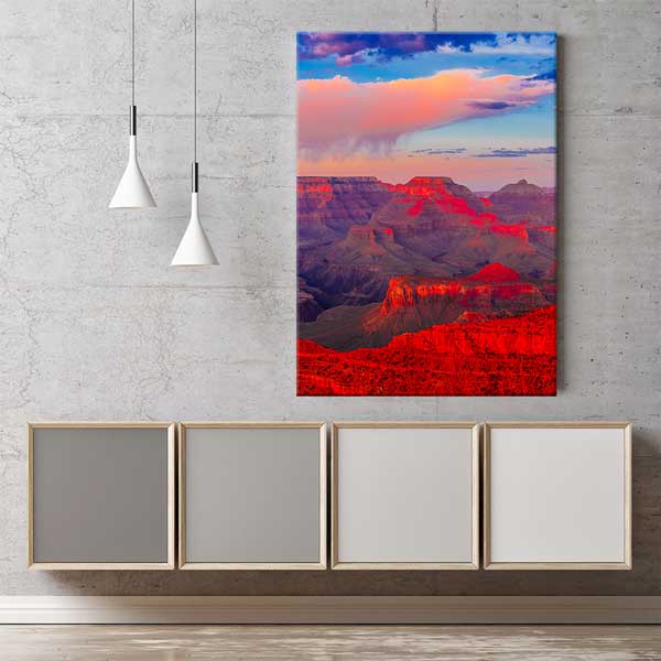 Gün Batımında Kızıl Kanyon Manzarası Kanvas Tablo 13860