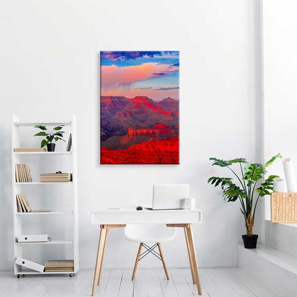 Gün Batımında Kızıl Kanyon Manzarası Kanvas Tablo 13860