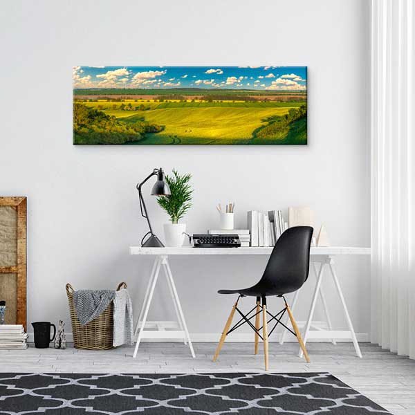 Sarı Tarlalar ve Ufuk Manzarası Kanvas Tablo 13871
