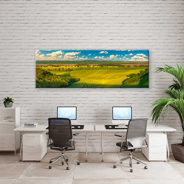 Sarı Tarlalar ve Ufuk Manzarası Kanvas Tablo 13871