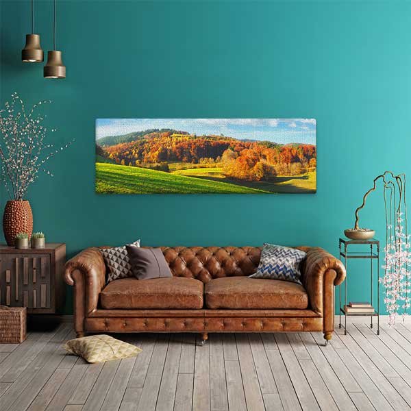 Sonbahar Renklerinde Avrupa Doğa Manzarası Kanvas Tablo 13877