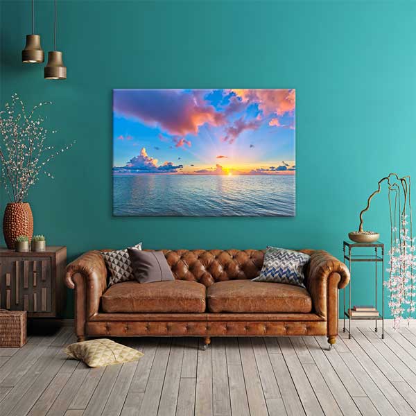 Gün Doğumu Deniz Manzarası Kanvas Tablo 13334