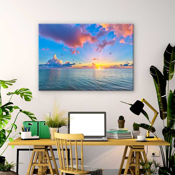 Gün Doğumu Deniz Manzarası Kanvas Tablo 13334