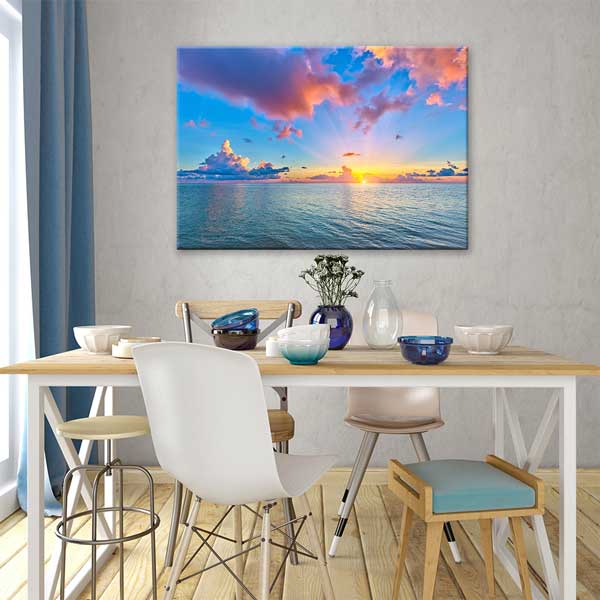 Gün Doğumu Deniz Manzarası Kanvas Tablo 13334