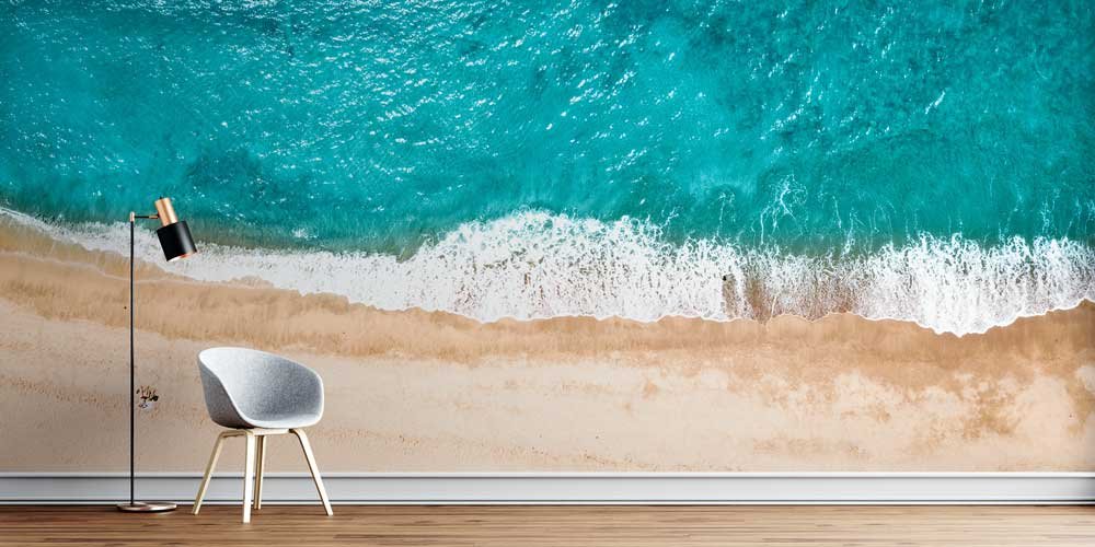 Sahil ve Deniz Üstten Görünüm Duvar Kağıdı 12890