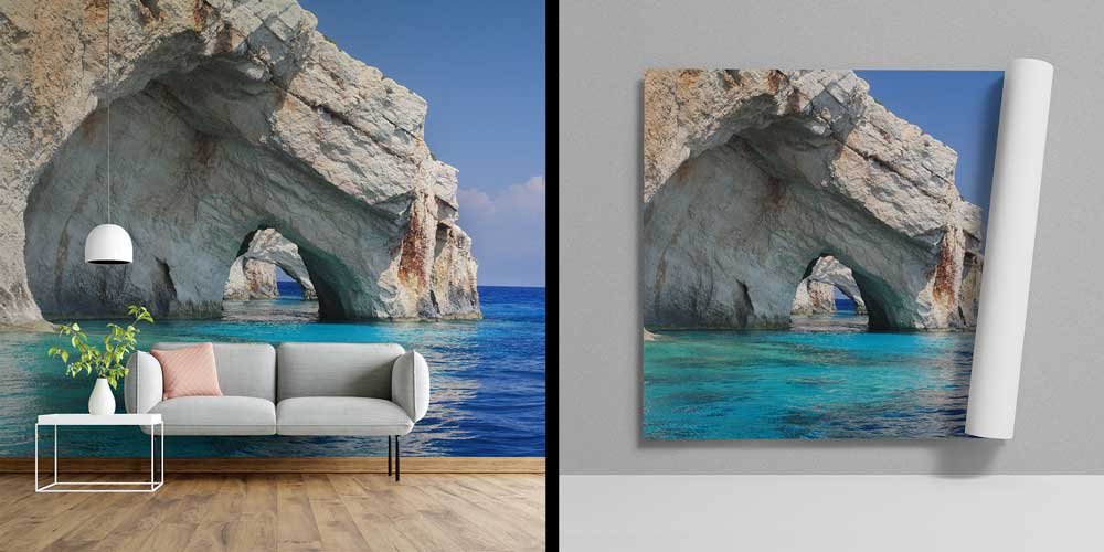 Turkuaz Deniz ve Kaya Kemeri Panorama Fotoğraf Duvar Kağıdı – Duvar Kaplaması 12901