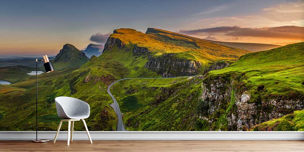 Dağ Yolunda Gün Batımı Duvar Kağıdı 12923