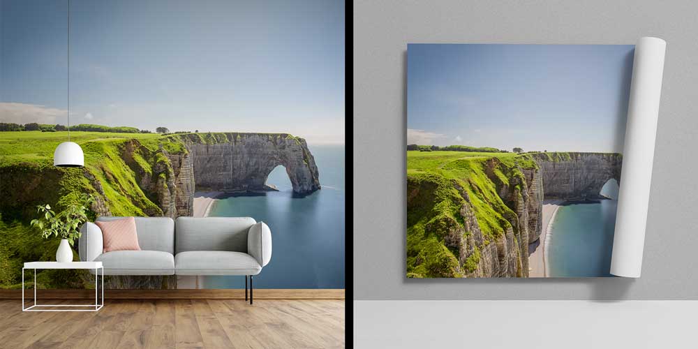 Yeşil Falezler ve Kaya Kemeri Deniz Manzarası Duvar Kağıdı 12961