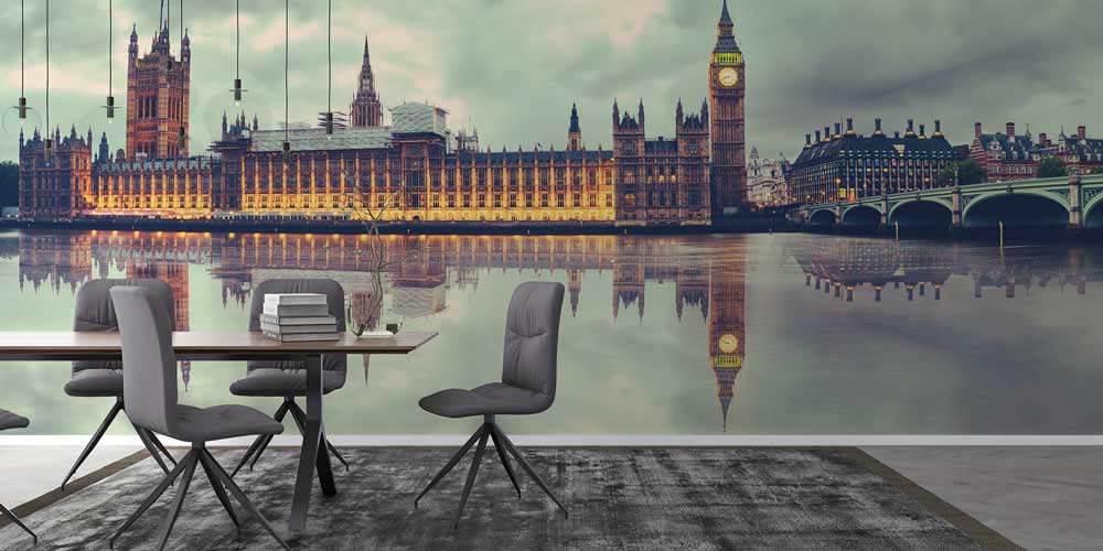 Londra Big Ben ve Westminster Manzaralı Duvar Kağıdı 12996