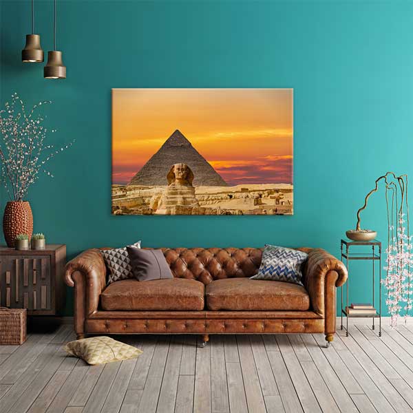 interior-wall-decor-13305-02 Mısır Piramitleri ve Sfenks Kanvas Tablo 13305