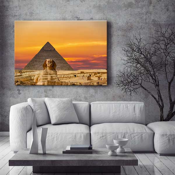 interior-wall-decor-13305-03 Mısır Piramitleri ve Sfenks Kanvas Tablo 13305