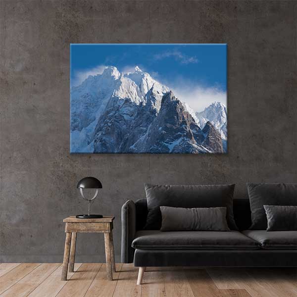 interior-wall-decor-13392-01 Buzul Dağ Zirveleri ve Kar Manzarası Duvar Tablosu 13392