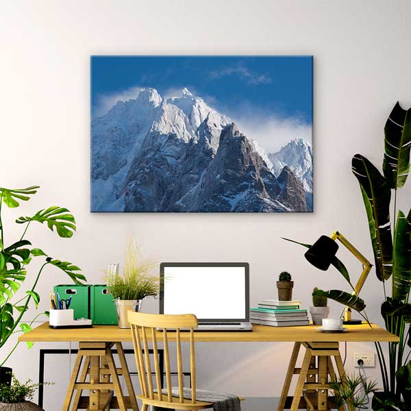 interior-wall-decor-13392-02 Buzul Dağ Zirveleri ve Kar Manzarası Duvar Tablosu 13392