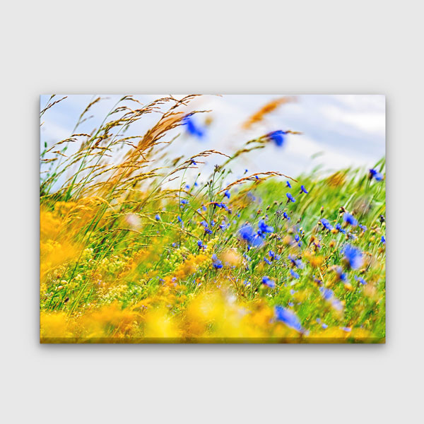 Rüzgarda Sallanan Çiçekler Kanvas Tablo 13439