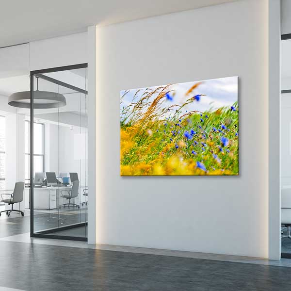 Rüzgarda Sallanan Çiçekler Kanvas Tablo 13439