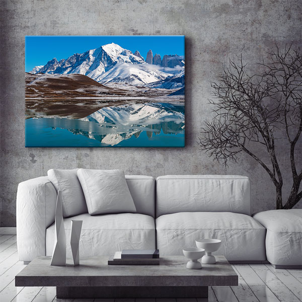 Yansımalı And Dağları Manzarası Kanvas Tablo 13569