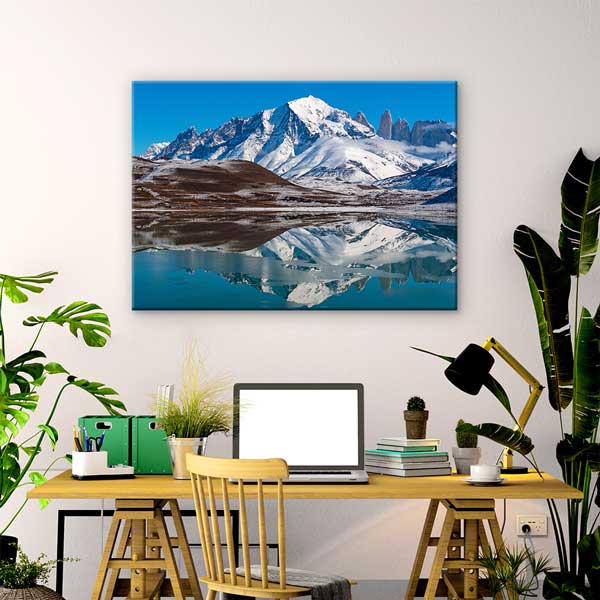 Yansımalı And Dağları Manzarası Kanvas Tablo 13569