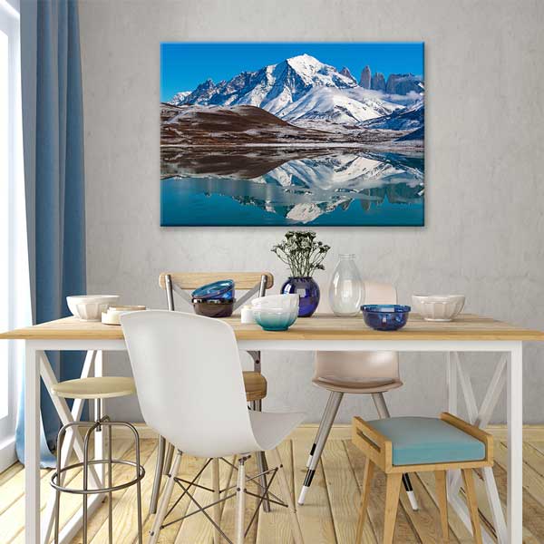 Yansımalı And Dağları Manzarası Kanvas Tablo 13569