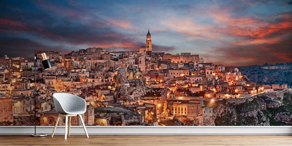 Tarihi Taş Şehir Gece Manzarası Duvar Kağıdı 12958