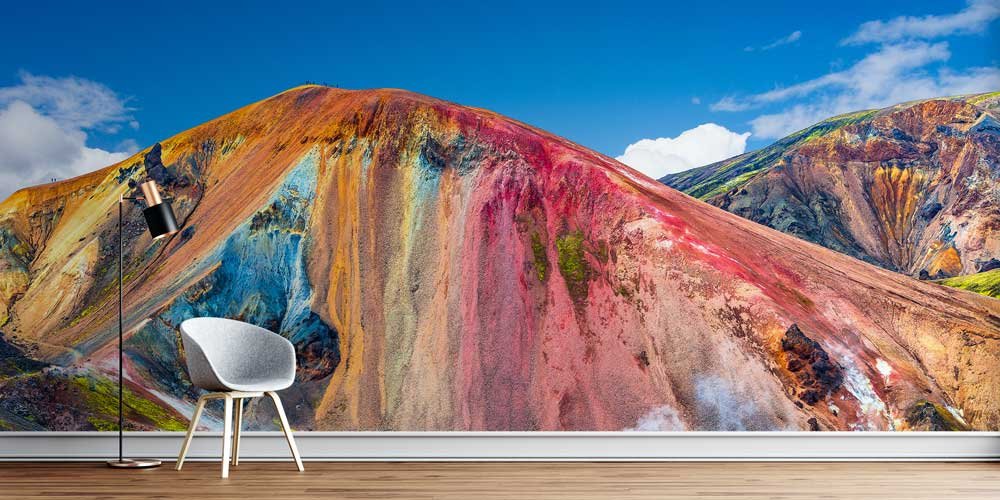 Renkli Volkanik Dağ Manzarası Duvar Kağıdı 12962