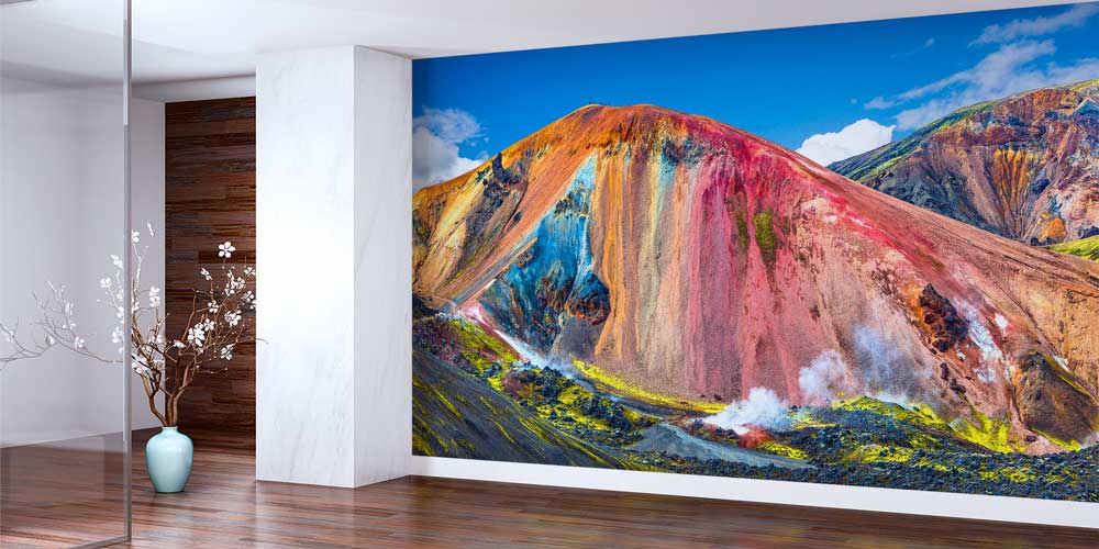 Renkli Volkanik Dağ Manzarası Duvar Kağıdı 12962
