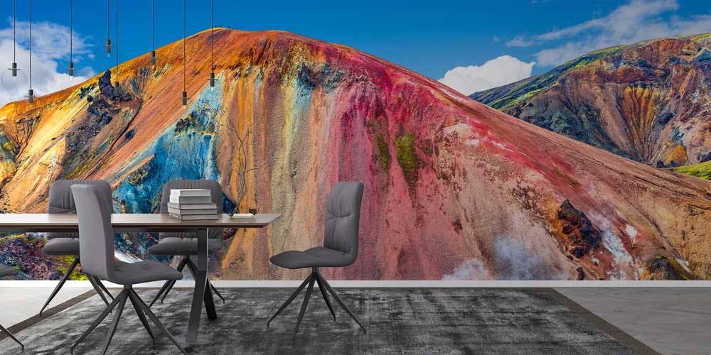 Renkli Volkanik Dağ Manzarası Duvar Kağıdı 12962