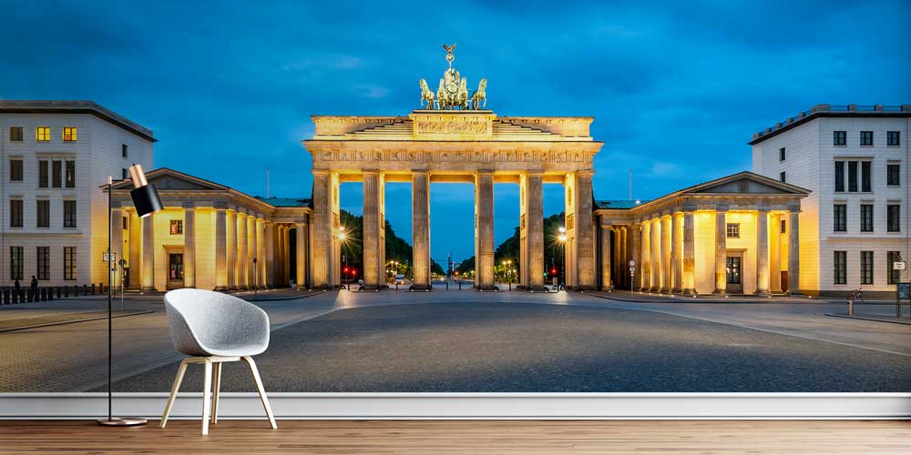 Berlin Brandenburg Kapısı Gece Manzaralı Avrupa Duvar Kağıdı 13027