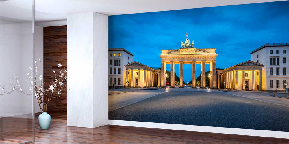 Berlin Brandenburg Kapısı Gece Manzaralı Avrupa Duvar Kağıdı 13027