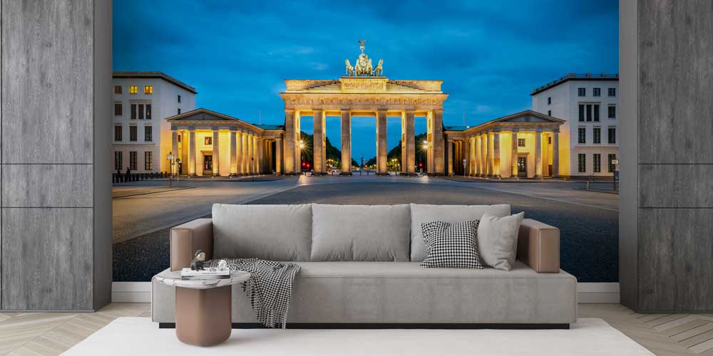 Berlin Brandenburg Kapısı Gece Manzaralı Avrupa Duvar Kağıdı 13027