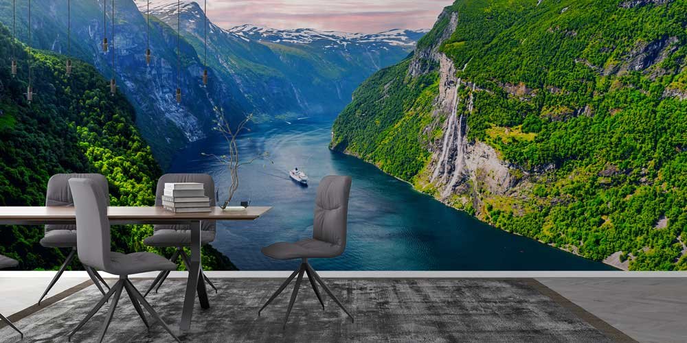 Geirangerfjord Norveç Fiyort Manzarası Duvar Kağıdı 13139