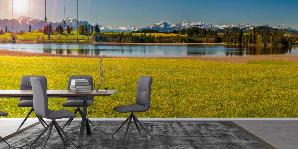 Alp Dağları ve Göl Manzarası Duvar Kağıdı 13145